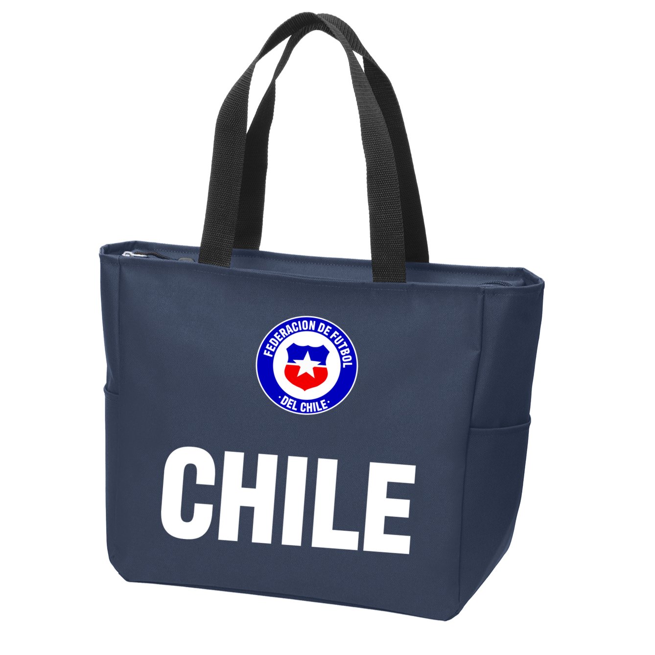 Chile Chilean Flag Soccer Futbol Zip Tote Bag