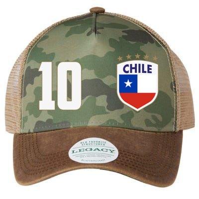 Chile Flag Shield Logo Futbol Soccer World Cup Legacy Tie Dye Trucker Hat