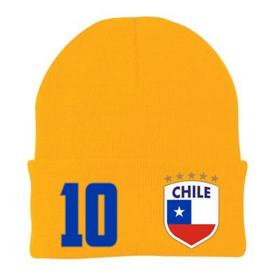 Chile Flag Shield Logo Futbol Soccer World Cup Knit Cap Winter Beanie