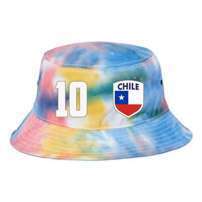 Chile Flag Shield Logo Futbol Soccer World Cup Tie Dye Newport Bucket Hat