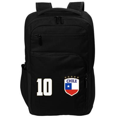 Chile Flag Shield Logo Futbol Soccer World Cup Impact Tech Backpack