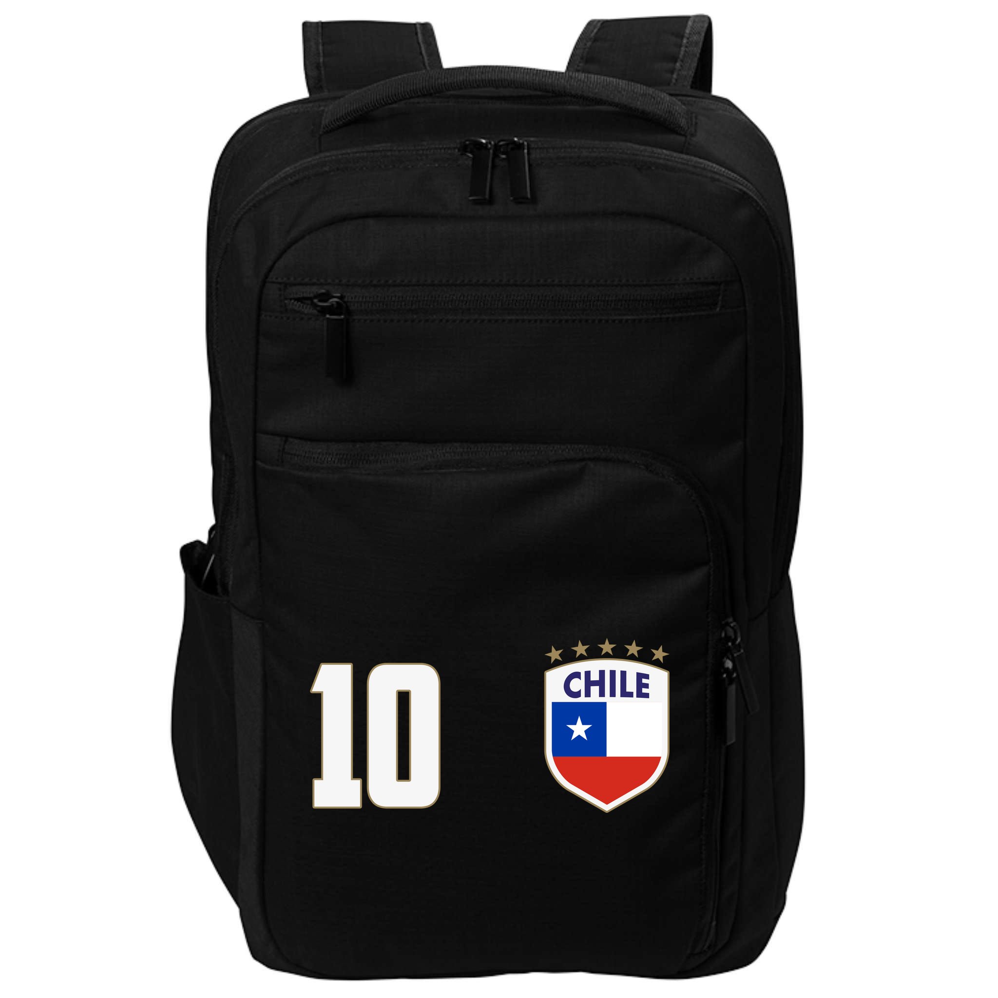 Chile Flag Shield Logo Futbol Soccer World Cup Impact Tech Backpack
