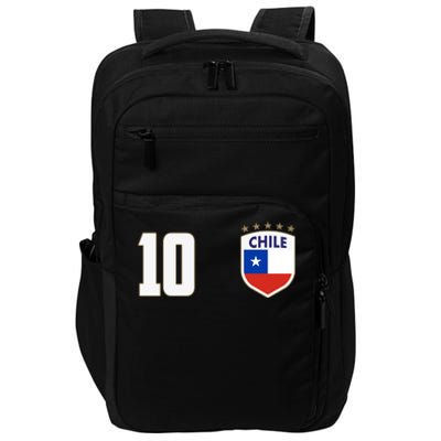 Chile Flag Shield Logo Futbol Soccer World Cup Impact Tech Backpack