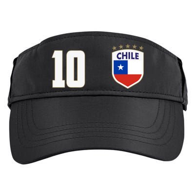 Chile Flag Shield Logo Futbol Soccer World Cup Adult Drive Performance Visor