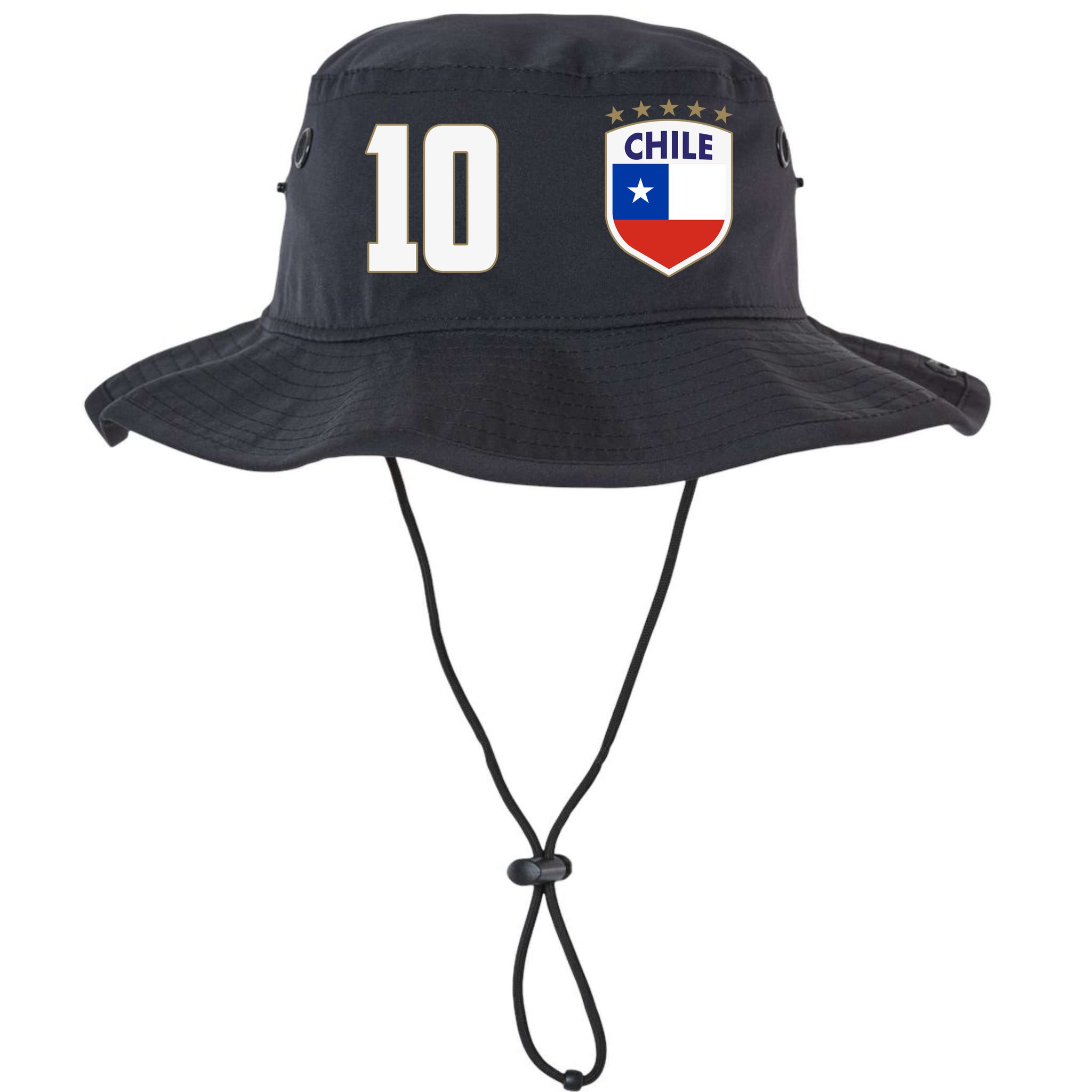 Chile Flag Shield Logo Futbol Soccer World Cup Bucket Hat