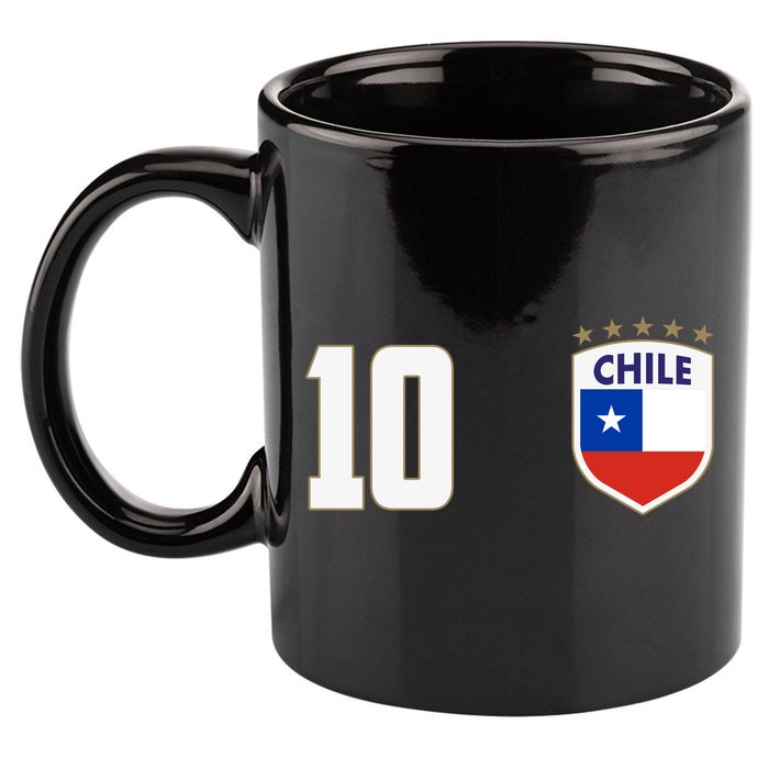 Chile Flag Shield Logo Futbol Soccer World Cup 11oz C Handle Ceramic Mug