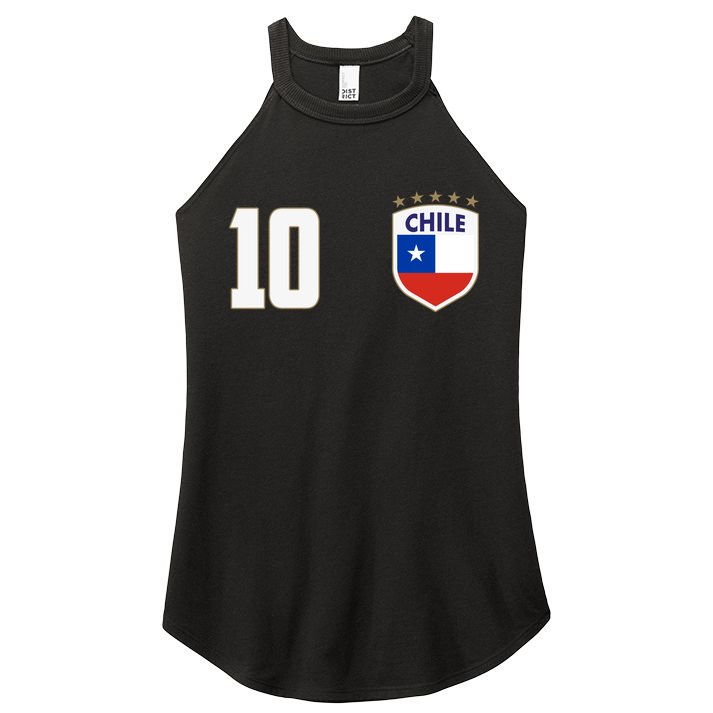Chile Flag Shield Logo Futbol Soccer World Cup Women's Perfect Tri Rocker Tank