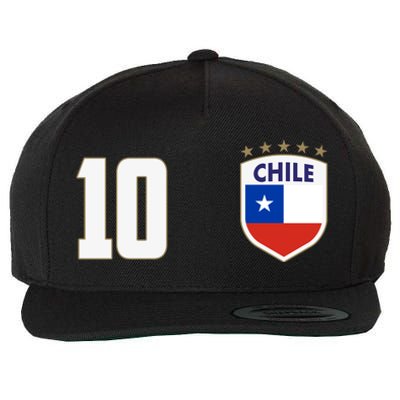 Chile Flag Shield Logo Futbol Soccer World Cup Wool Snapback Cap