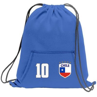 Chile Flag Shield Logo Futbol Soccer World Cup Sweatshirt Cinch Pack Bag