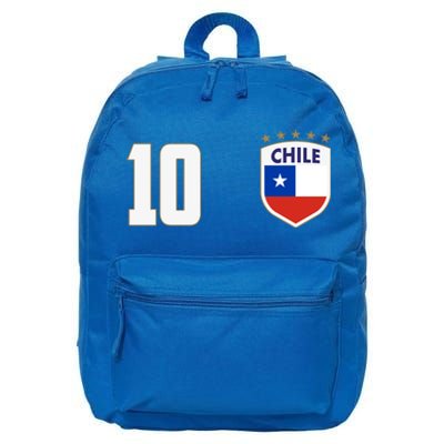 Chile Flag Shield Logo Futbol Soccer World Cup 16 in Basic Backpack