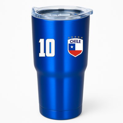 Chile Flag Shield Logo Futbol Soccer World Cup Tumbler