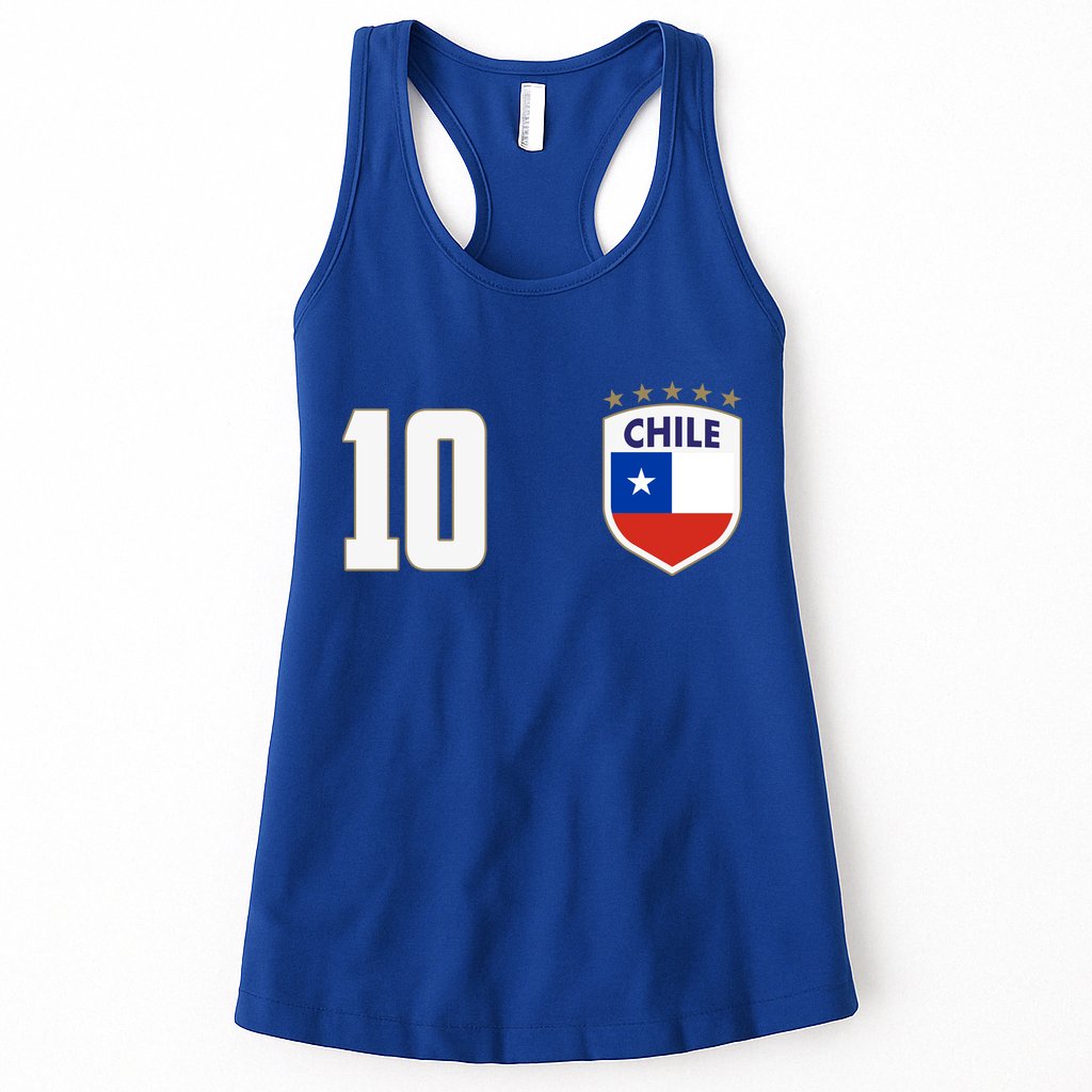 Chile Flag Shield Logo Futbol Soccer World Cup Womens Tank Top