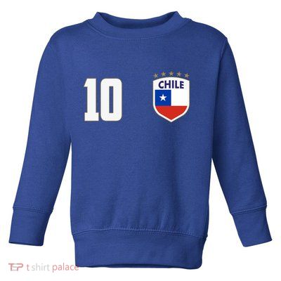 Chile Flag Shield Logo Futbol Soccer World Cup Toddler Sweatshirt