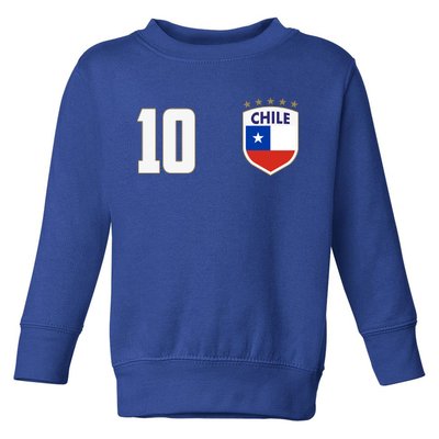 Chile Flag Shield Logo Futbol Soccer World Cup Toddler Sweatshirt