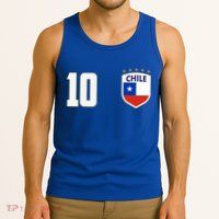 Chile Flag Shield Logo Futbol Soccer World Cup Tank Top