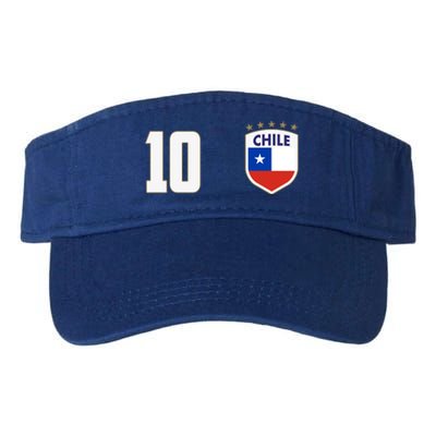 Chile Flag Shield Logo Futbol Soccer World Cup Valucap Bio-Washed Visor