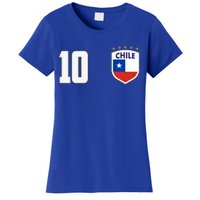 Chile Flag Shield Logo Futbol Soccer World Cup Women's T-Shirt