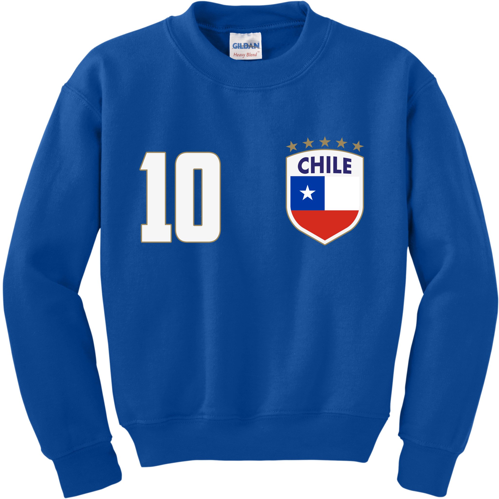 Chile Flag Shield Logo Futbol Soccer World Cup Kids Sweatshirt