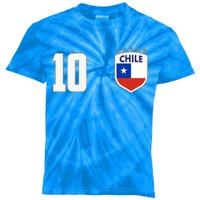 Chile Flag Shield Logo Futbol Soccer World Cup Kids Tie-Dye T-Shirt