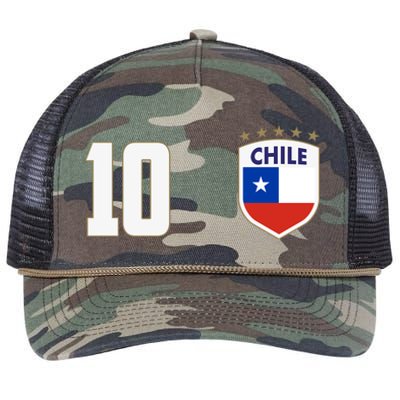 Chile Flag Shield Logo Futbol Soccer World Cup Retro Rope Trucker Hat Cap