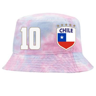 Chile Flag Shield Logo Futbol Soccer World Cup Tie-Dyed Bucket Hat