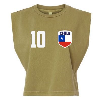 Chile Flag Shield Logo Futbol Soccer World Cup Garment-Dyed Women's Muscle Tee