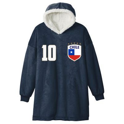 Chile Flag Shield Logo Futbol Soccer World Cup Hooded Wearable Blanket