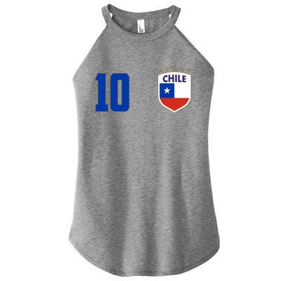 Chile Flag Shield Logo Futbol Soccer World Cup Women's Perfect Tri Rocker Tank