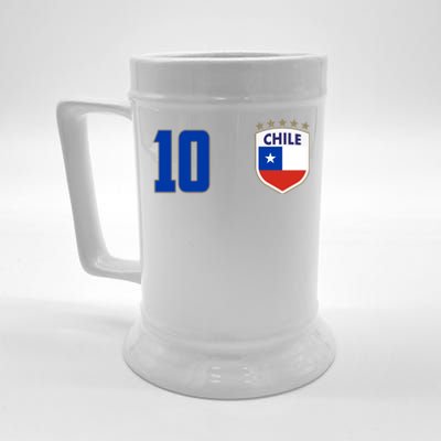 Chile Flag Shield Logo Futbol Soccer World Cup Beer Stein