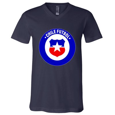 Chile Futbol Soccer Retro National Team V-Neck T-Shirt