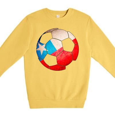 Chile Soccer Ball Flag Premium Crewneck Sweatshirt