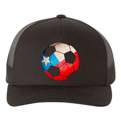 Chile Soccer Ball Flag Yupoong Adult 5-Panel Trucker Hat