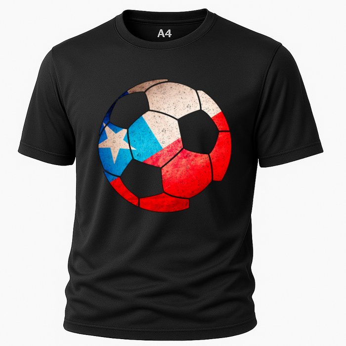 Chile Soccer Ball Flag Cooling Performance Crew T-Shirt