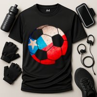 Chile Soccer Ball Flag Cooling Performance Crew T-Shirt