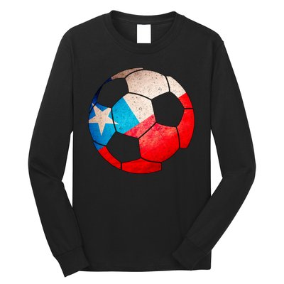 Chile Soccer Ball Flag Long Sleeve Shirt