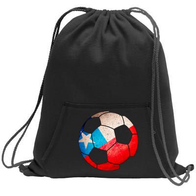 Chile Soccer Ball Flag Sweatshirt Cinch Pack Bag