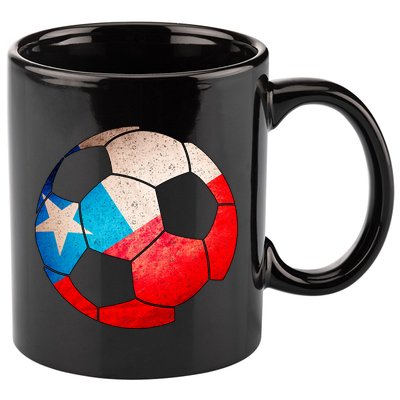 Chile Soccer Ball Flag 11oz C Handle Ceramic Mug