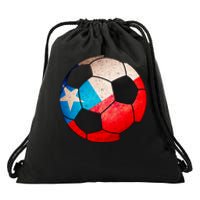 Chile Soccer Ball Flag Drawstring Bag