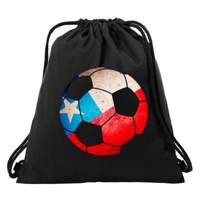 Chile Soccer Ball Flag Drawstring Bag