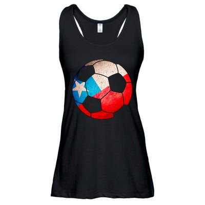 Chile Soccer Ball Flag Ladies Essential Flowy Tank