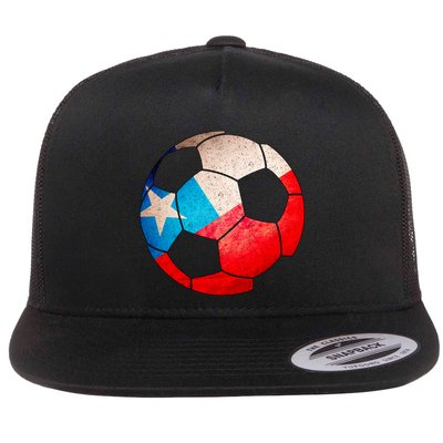 Chile Soccer Ball Flag Flatbill Hat