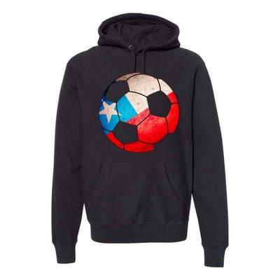 Chile Soccer Ball Flag Premium Hoodie