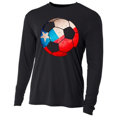 Chile Soccer Ball Flag Cooling Performance Long Sleeve Crew