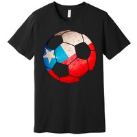 Chile Soccer Ball Flag Premium T-Shirt