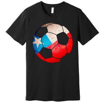 Chile Soccer Ball Flag Premium T-Shirt