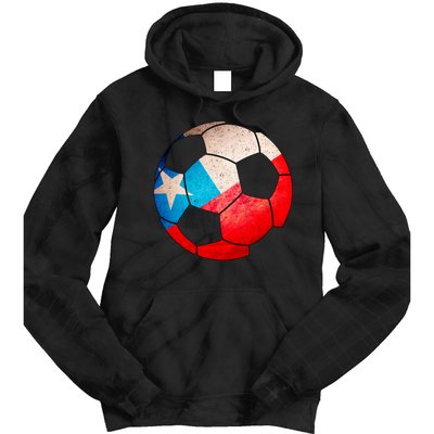 Chile Soccer Ball Flag Tie Dye Hoodie