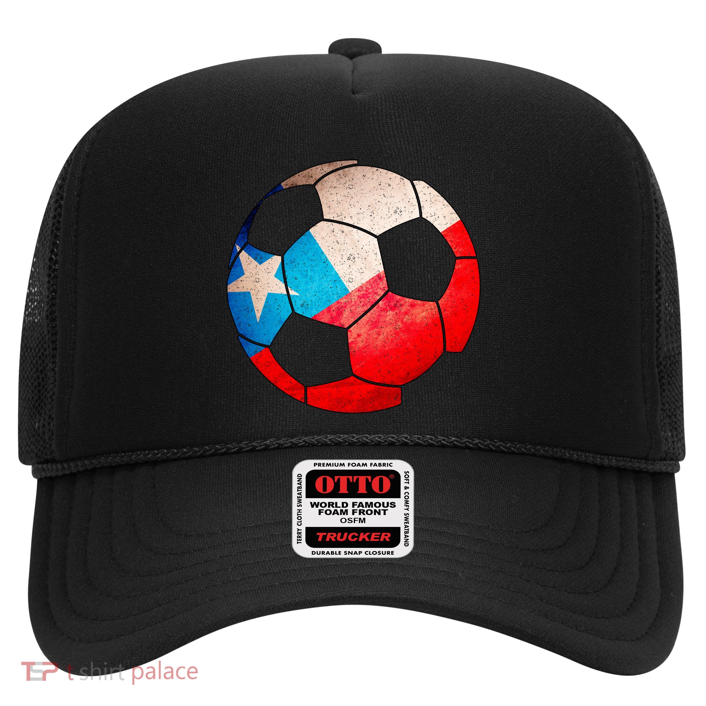 Chile Soccer Ball Flag Trucker Hat