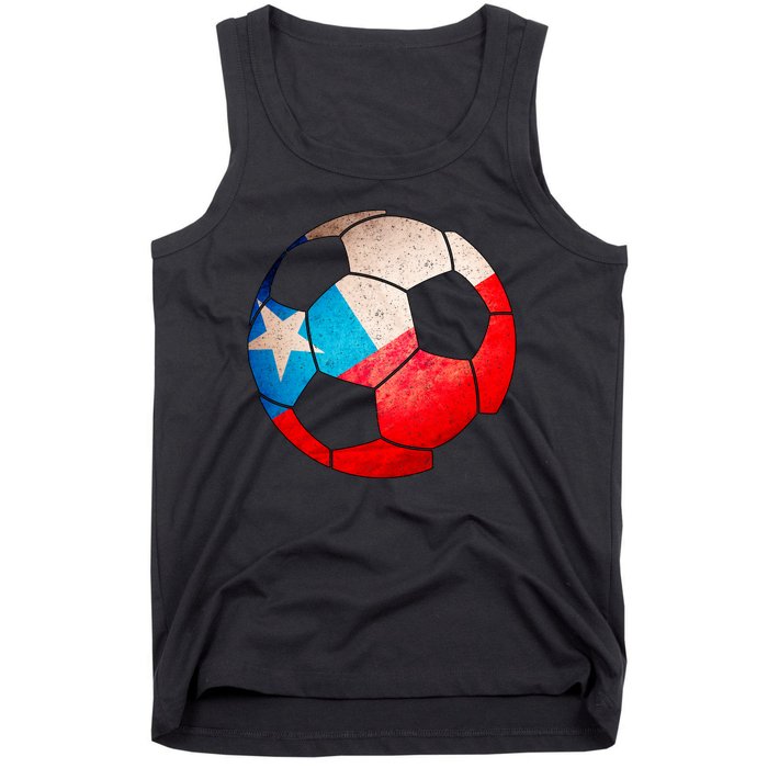 Chile Soccer Ball Flag Tank Top