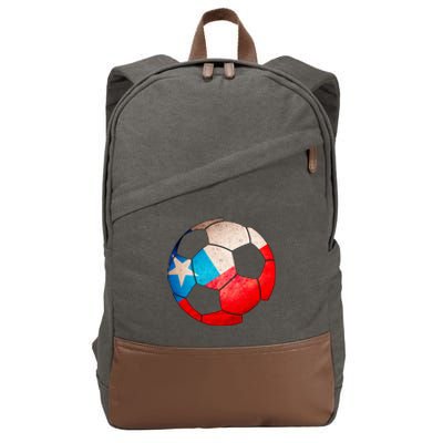 Chile Soccer Ball Flag Cotton Canvas Backpack