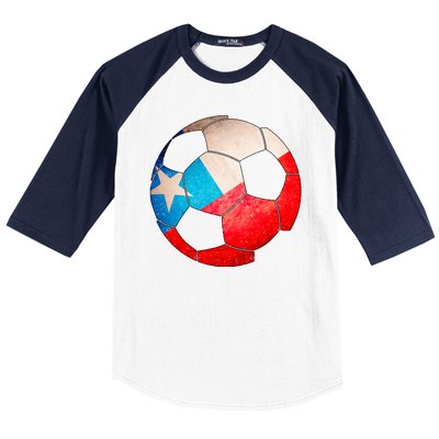 Chile Soccer Ball Flag Baseball Sleeve Shirt